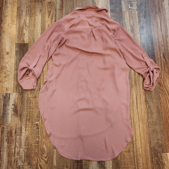 BKE Red Long Button Down Shirt - Picture 4 of 5